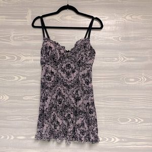 Nightie Lilac and black lace Sexy Sleepwear 38C